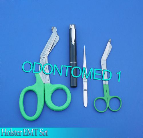 Colormed Holster Set EMS Green EMT Diagnostic+Green Lister Bandage Scissors