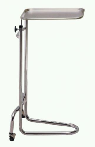 New mckesson mayo instrument stand, adj height 34-53&#034;, 12.62x19.25x.75&#034; tray for sale
