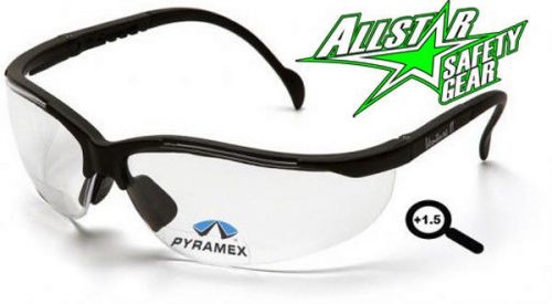 Pyramex Safety V2 Readers +1.5 Clear Bifocals Safety Glasses SB1810R15 Cheaters