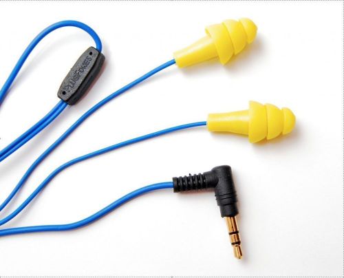 Plugfones 1st Generation Yellow Ear Plug Earbuds