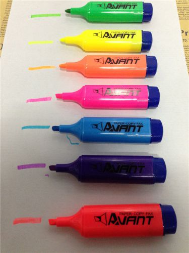 7pcs Colorful Highlighter Pen Original Fluorescent Text marker Skin Marker