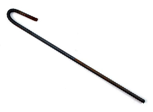 Heavy Duty J Hook Steel Rebar Ground Stake 18in Length 3/8&#034; Diameter 4 pack
