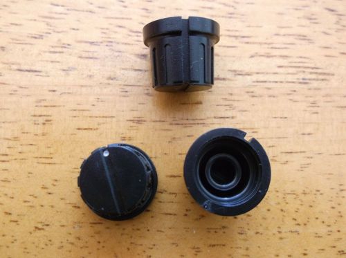 ABS PLASTIC 18 TOOTH KNOB w/ DOT * 1/4&#034; SHAFT * EAGLE 450-2061 * BLACK * (10)