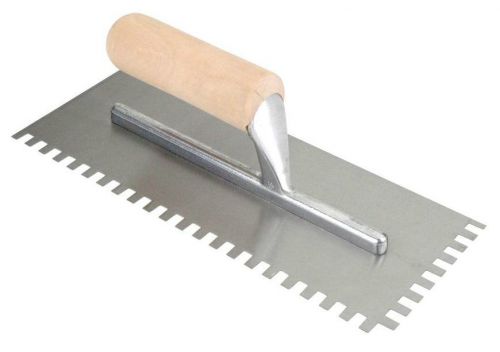 QEP 49714Q ProSeries Notched Trowel with Wood Handle, 1/4&#034; x 3/8&#034; x 1/4&#034;