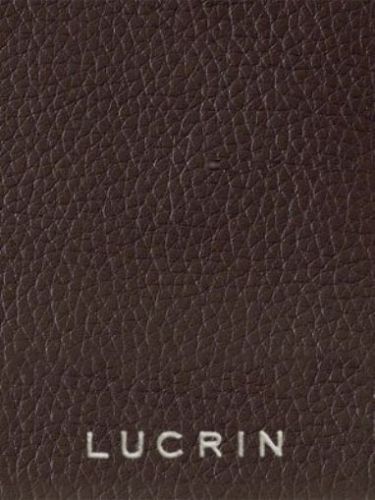 LUCRIN - Letters or Envelopes Holder, Granulated Cow Leather, Brown