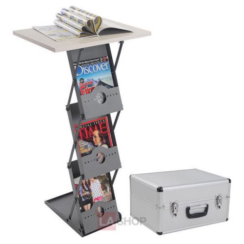 Folding brochure podium collapsible rack literature stand 1391 for sale