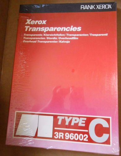 RANK XEROX OVERHEAD TRANSPARENCIES FILM, NEW 100 SHEETS (TYPE C 3R96002)