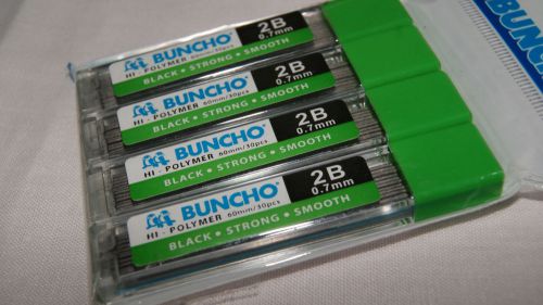 Pencil Lead 2B Grade Hi-Polymer by Buncho For 0.7mm Mechanical Pencil Refill