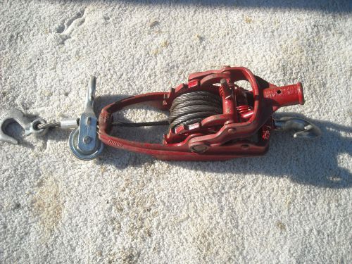 Wyeth Scott 2 Ton Power Winch Puller Come Along with Block &amp; Tackle