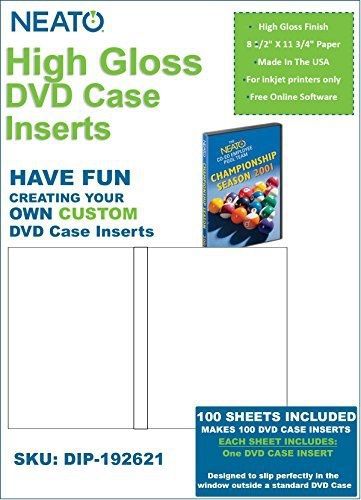 Neato - High Gloss Photo Quality DVD Case Inserts - 100 Pack