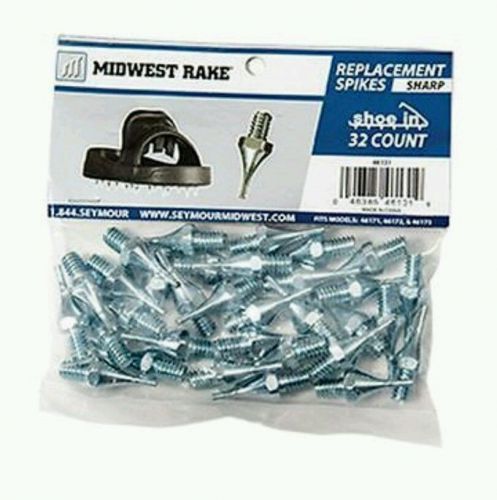 46131 32pc Midwest Rake 3 4&#034; Replacement Sharp Spikes Shoe 46171 46172 46173