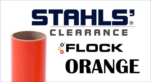 Orange - 12&#034; x 10 Yards - Stahls&#039; Craft Roll Flock Heat Transfer Vinyl HTV