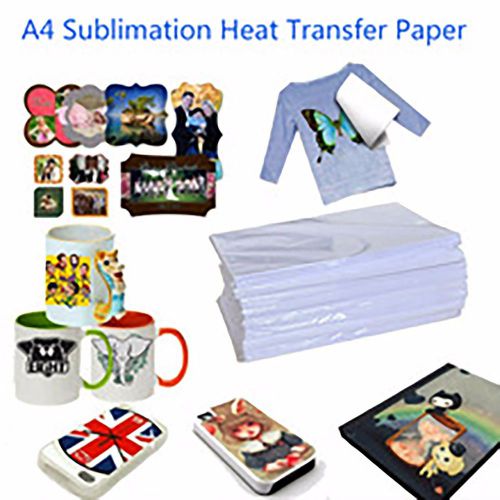 100 Sheet A4 Sublimation Heat Transfer Paper for Mug Cup Plate Cotton T- Shirt