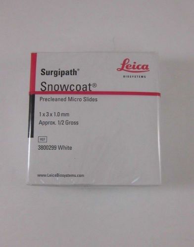 Leica 3800299 Snowcoat Precleaned Micro Slides- White