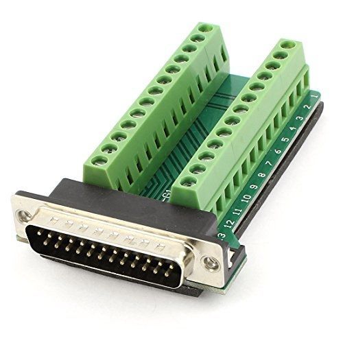uxcell DB25 25Pin Male Adapter Board RS232 Serial to Terminal Signal Module