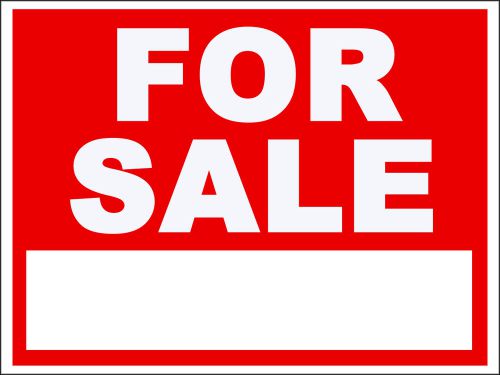 For Sale Sticker 7.5&#034; by 10.75&#034; Red Advertising Sales
