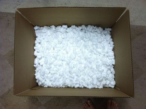 Shipping Box 18&#034;x14&#034;x14&#034; corrugated full of shipping peanuts