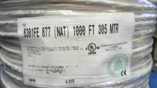 Belden 6301FE877(NAT)  Multiconductor Shielded Cable, Security Audio, Natural