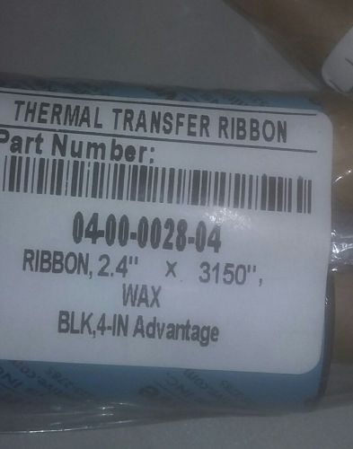 3 Cognitive Solutions Thermal Transfer Ribbon Black 04-00-0028-04 for 2&#034; printer