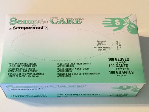 Pvc gloves box 100 powder free disposable size small sempercare sempermed for sale