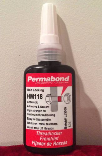 Permabond HM118 Anaerobic Threadlocker Adhesive Red -  50 ml Bottle