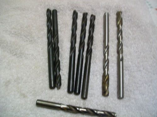 Lot of 8 drill bits 15/32 usa military grade drills for sale