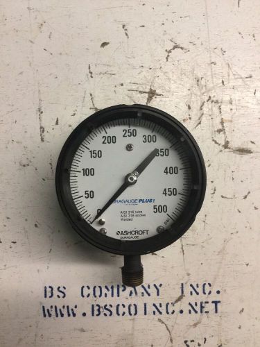 0-500psi ashcroft pressure gauge 4&#034; display 1/2&#034; npt connection *new* for sale
