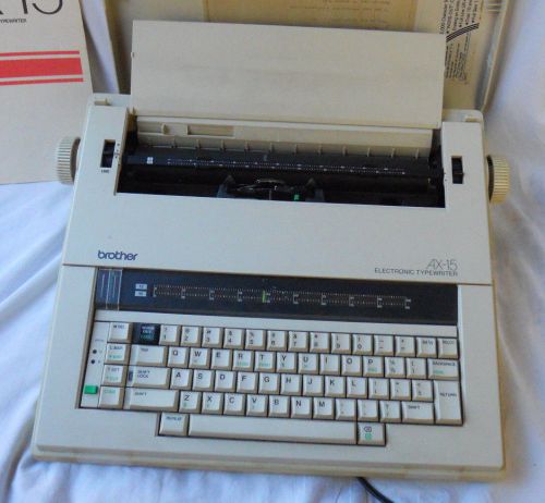 Brother ax-15 electric typewriter with ink cartridge and keyboard cover for sale