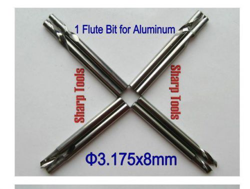 5pcs 3.175*8mm 1 flute aluminum cutter end mill cnc router bits cu pvc for sale