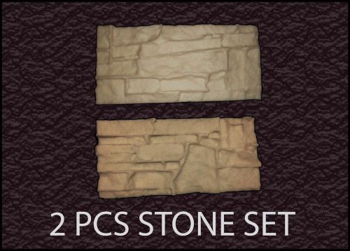 Silicone stamps stone design for verical stamped wall concrete home DIY set 2pcs
