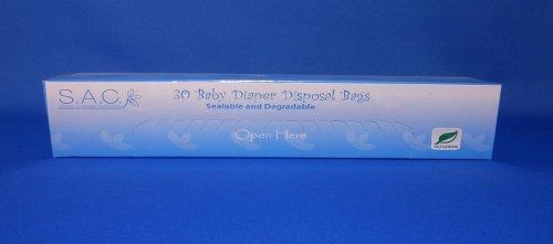 S.A.C DB9030-24 Plastic Baby Diaper Disposal Bag, 10&#034; Length x 10&#034; Height x 0.7