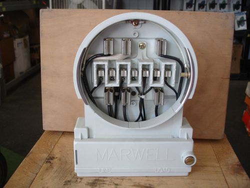 Marwell 600v-30amp meter base #2200-9a-2-9-s 2200 series industrial/commercial for sale