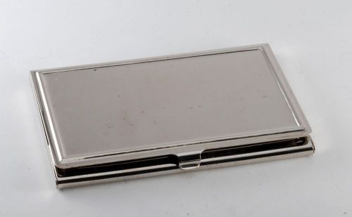 New Silver Plated Brass Metal Business/Credit Card Holder Case New Old Stock
