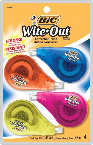 BIC Wite-Out Brand EZ Correct Correction Tape, 4-Count