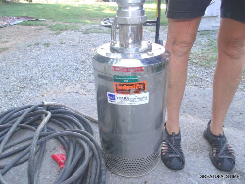 Ebara submersible pump 5 hp heavy duty industrial stainless steel $20,000 pump ! for sale