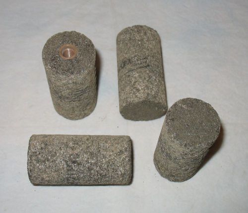 Lot (4) Gulf States Grinding Plugs 1-1/2&#034; x 3&#034; Type 18 Square End 3/8&#034;-24 Arbor