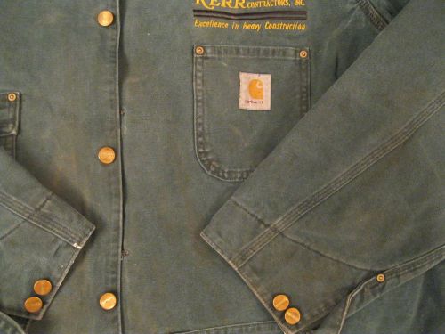 Awesome Vintage Mens Carhartt Heavy Duty Construction Jacket Size 2XL Tall  SEE