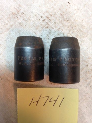 2 NEW Proto 9 MM IMPACT SOCKETS. 6 POINT. 3/8&#034; DRIVE. 7209M. USA MADE (H741)