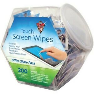 Dust-Off DMHJ Touch Screen Monitor Cleaning Wipes 200 Pack