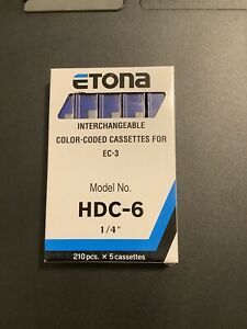 Etona Staples Interchangeable Color-Coded Cassettes for EC-3 HDC-6 1/4” Blue