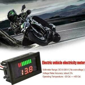 12V-60V Car Marine Motorcycle LED Digital Voltmeter Gauge \ Voltage Battery Q4S5
