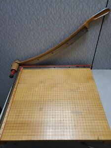 Vintage Ingento 1152 18&#034; Paper Cutter Maple Cast Iron USA Made Heavy Large Rare