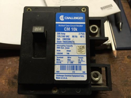 Challenger 200 amp  240v 2 pole cm2200 breaker 120/240 used in good condition for sale