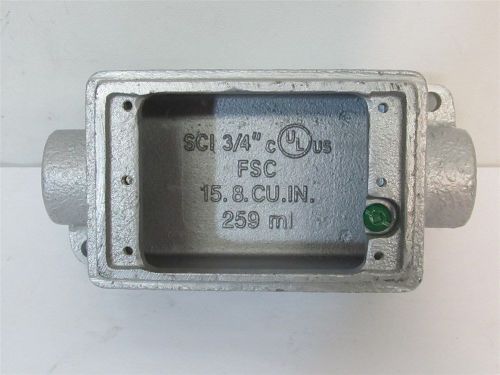 Cooper Crouse-Hinds FSCM2, 3/4&#034; Cast Iron Shallow Device Box