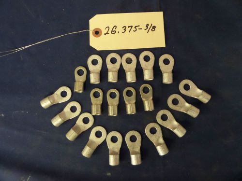 20) 2 Gauge Battery / Welding / Electrical Cable Tinned Copper Lugs .375 / 3/8&#034;