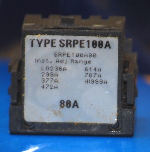 USED General Electric SRPE100A80 80A Rating Plug