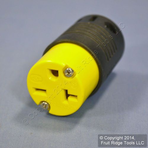 Pass &amp; seymour yellow x-hard use connector plug 20a 250v nema 6-20r bulk 5469-x for sale