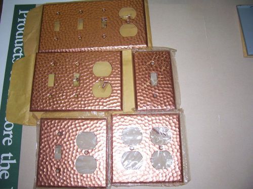 Vintage Electrical Wall Plates - Hammered Copper Metal