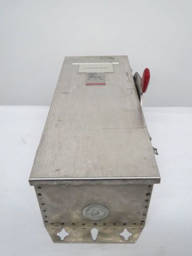 WESTINGHOUSE WHFN323 FUSIBLE STAINLESS 100A 240V 3P DISCONNECT SWITCH B321751