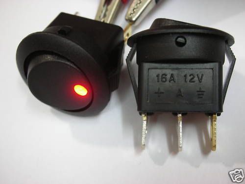 150,red led light 12v car rocker off/on spst switch,dr for sale